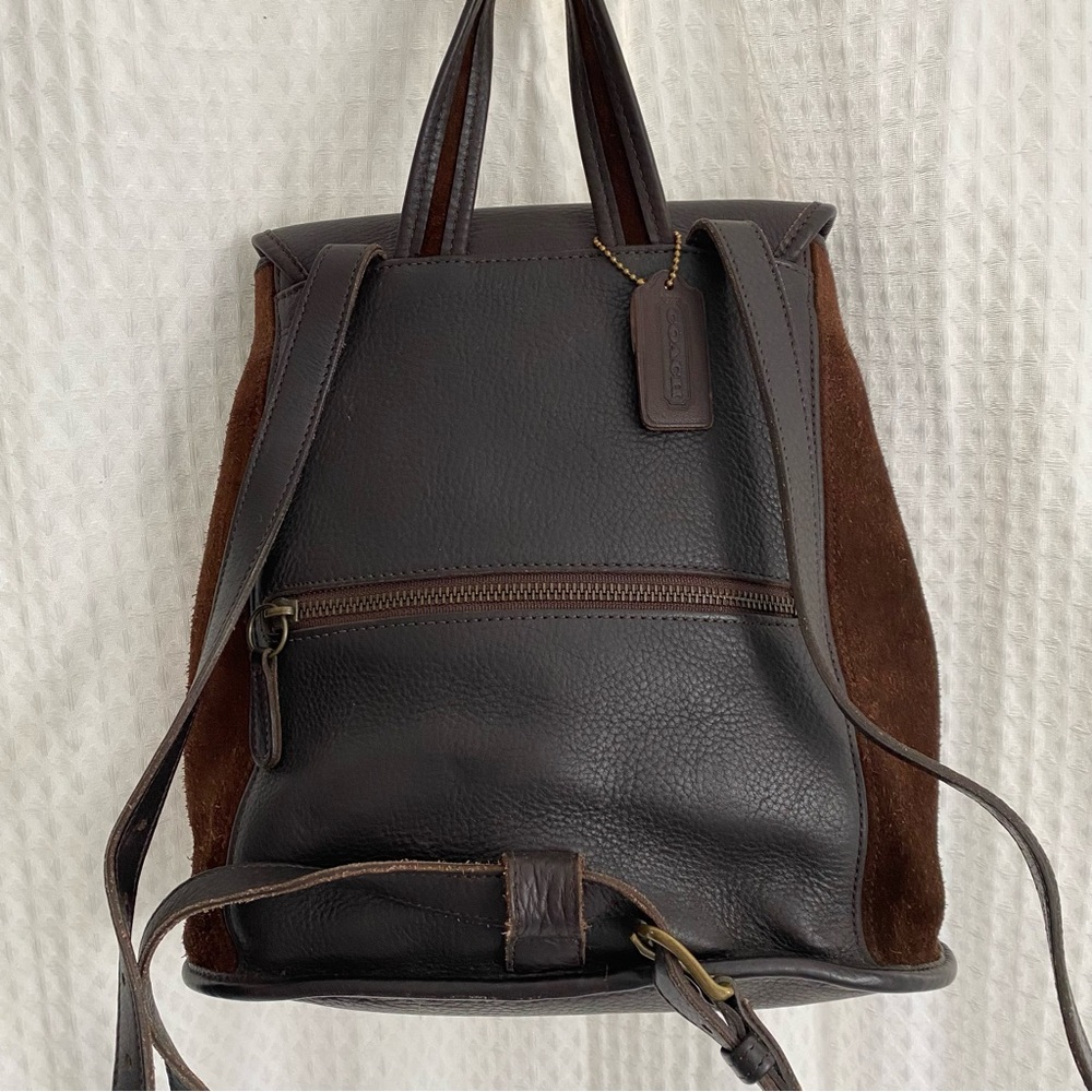 Coach brown suede and leather Berkeley backpack - Picture 2 of 13